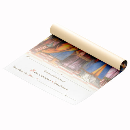 Diploma in carta pergamena per Matrimonio. Dimensioni 18x24 cm