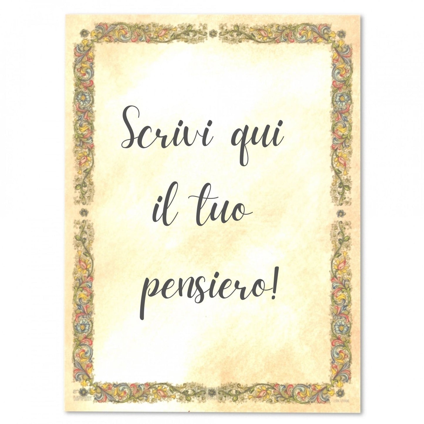 Diploma in carta pergamena da compilare. Dimensioni 18x24 cm