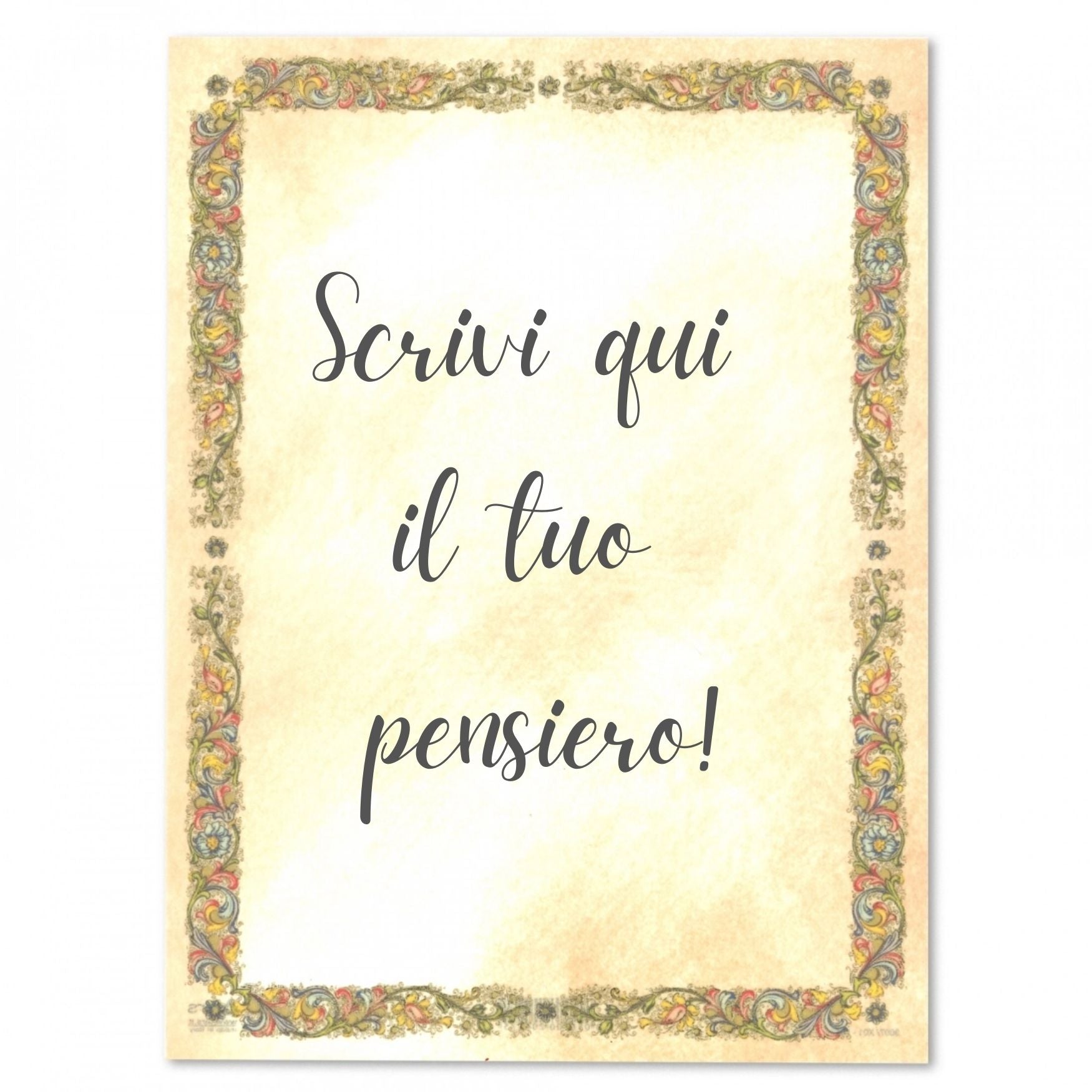 Diploma in carta pergamena da compilare. Dimensioni 18x24 cm
