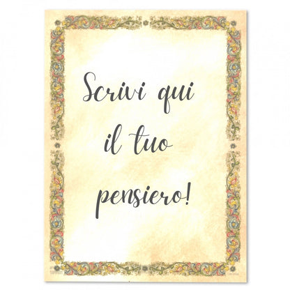 Diploma in carta pergamena da compilare. Dimensioni 18x24 cm