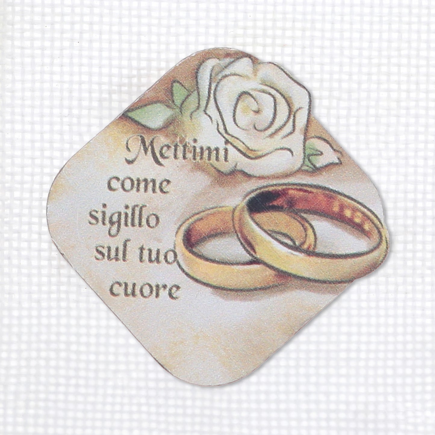 Sacchetto in juta con simbolo applicato. Dimensioni 9x12 cm