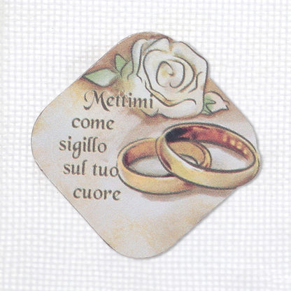 Sacchetto in juta con simbolo applicato. Dimensioni 9x12 cm