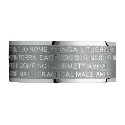 Anello Padre Nostro in acciaio