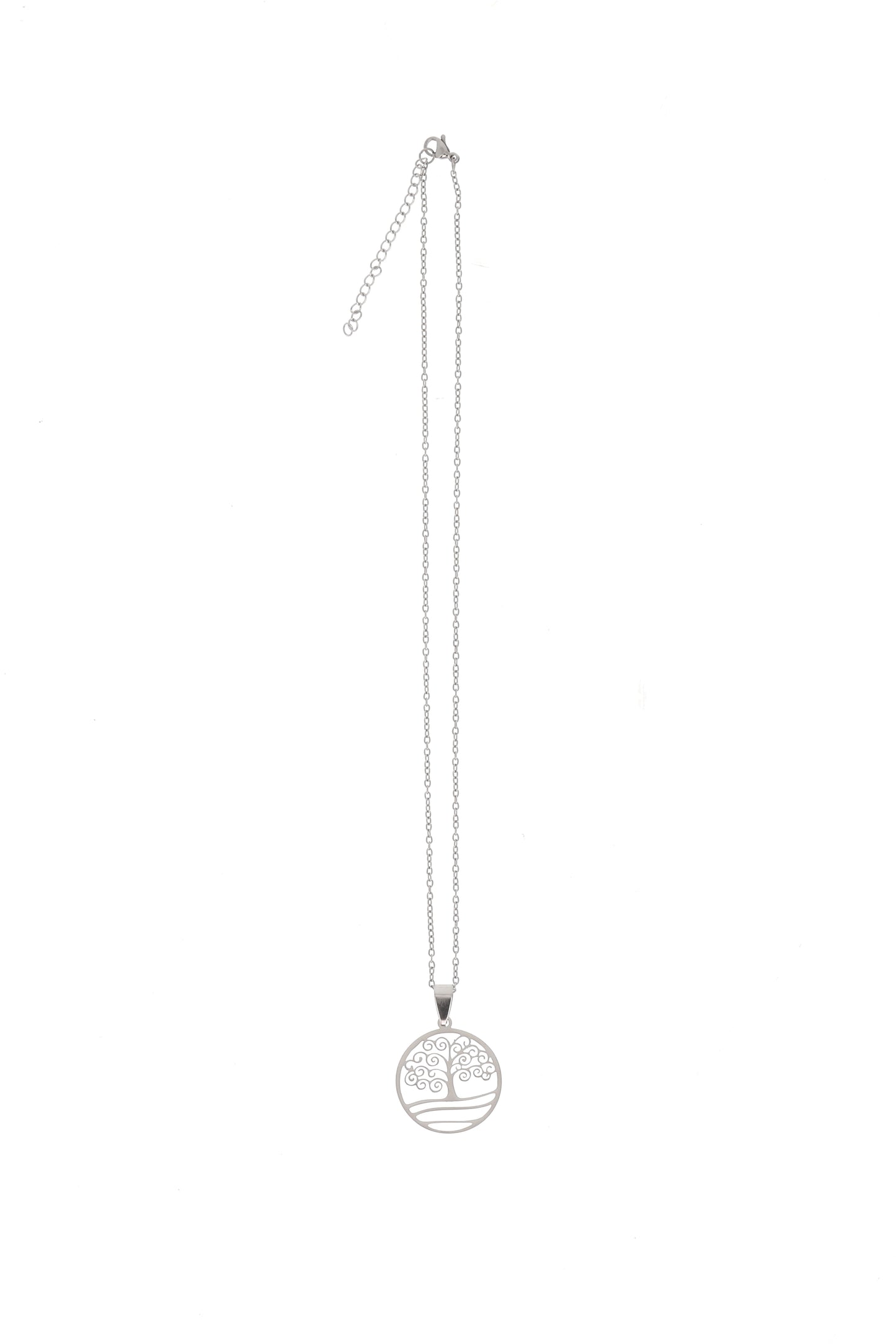 Catenina con ciondolo Albero della vita in acciaio. Lunghezza 25 cm