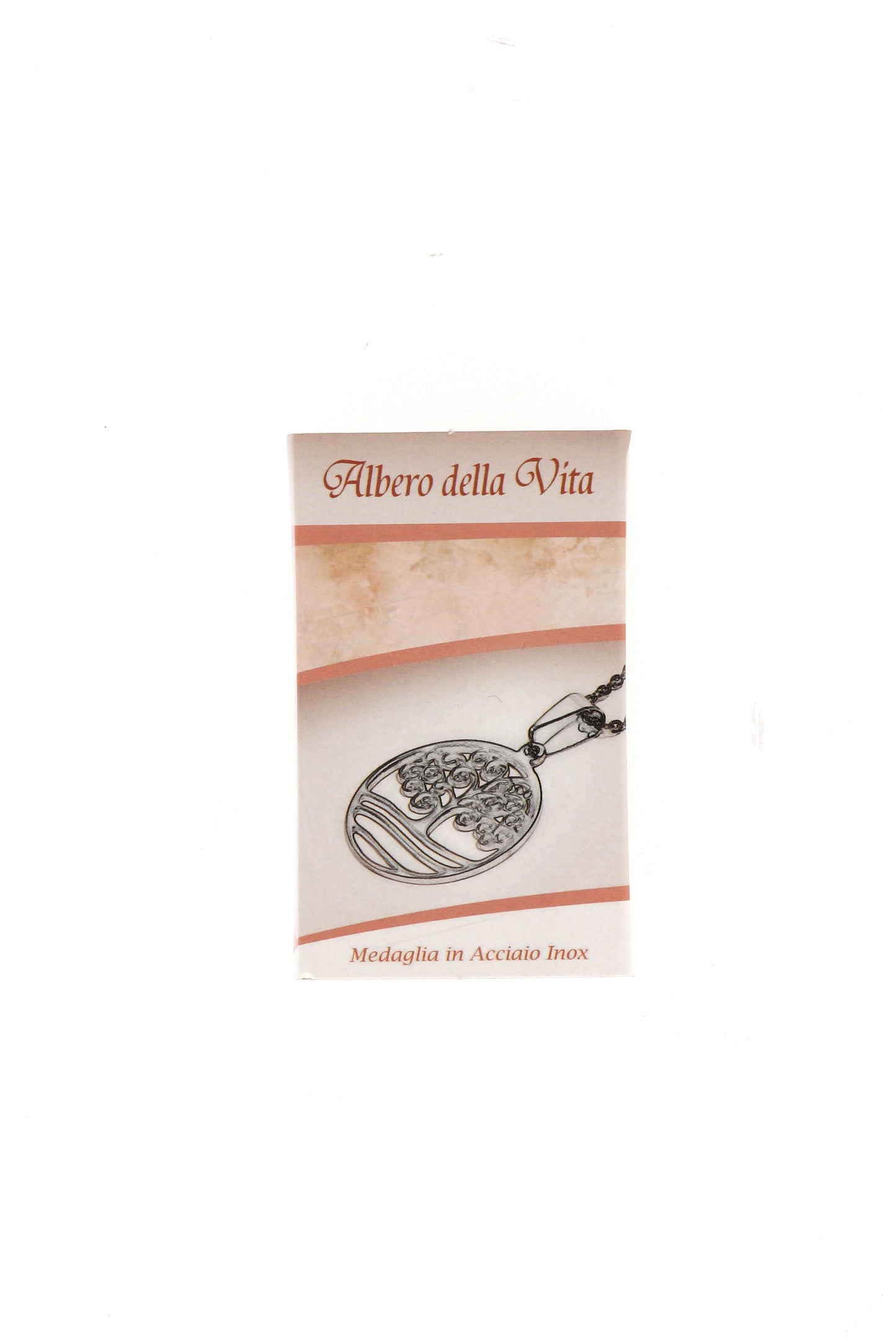 Catenina con ciondolo Albero della vita in acciaio. Lunghezza 25 cm