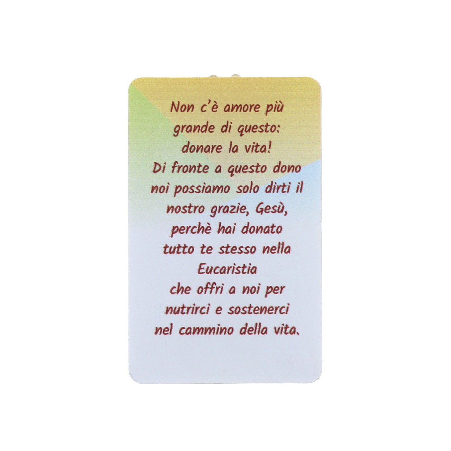 Card luce led e immagine Prima Comunione. Dimensioni 5,5x9 cm