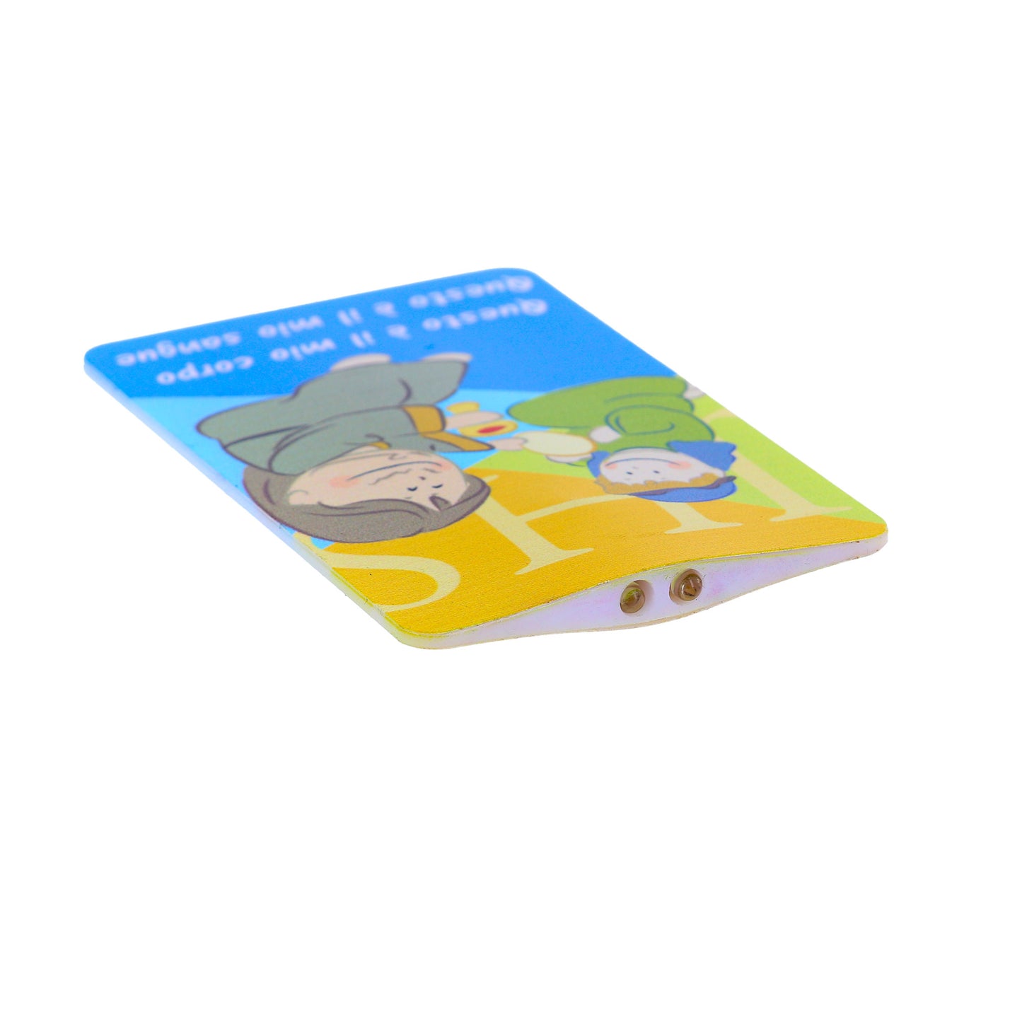 Card luce led e immagine Prima Comunione. Dimensioni 5,5x9 cm