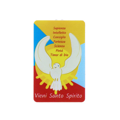 Card luce led e immagine Santa Cresima. Dimensioni 5,5x9 cm