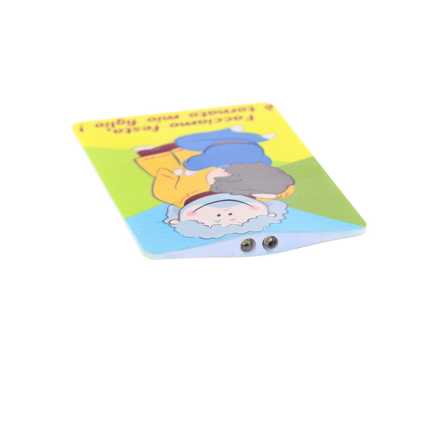 Card luce led e immagine Perdono. Dimensioni 5,5x9 cm