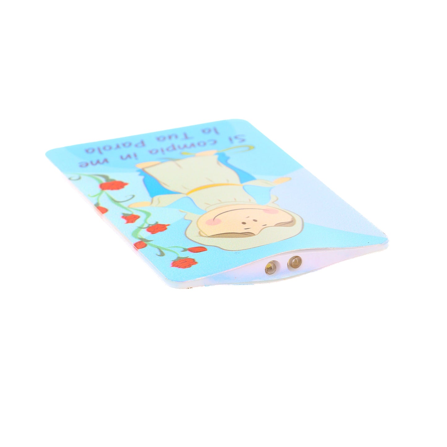 Card luce led e immagine Madonna. Dimensioni 5,5x9 cm