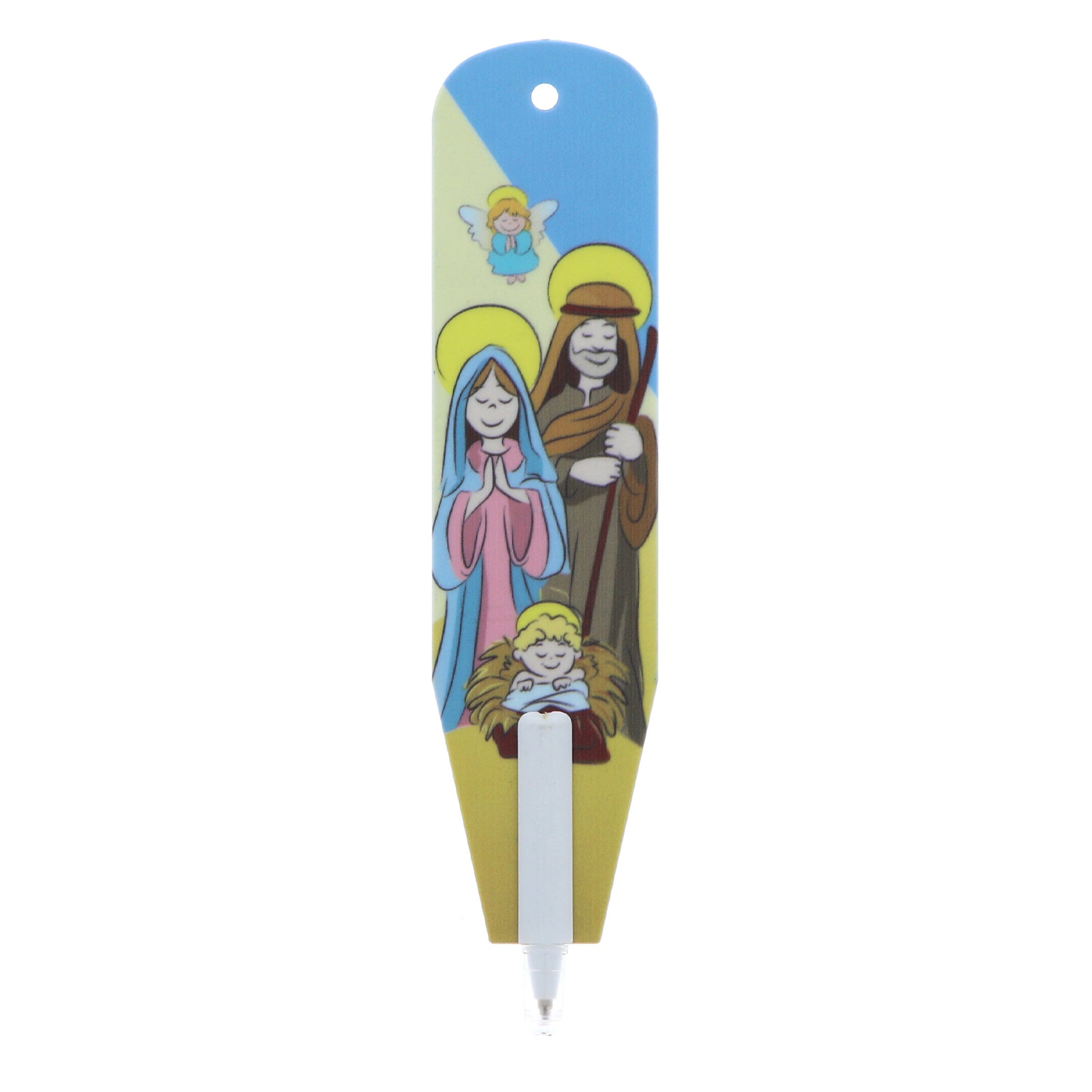 Penna Segnalibro con immagine Natale. Dimensioni 3x13 cm