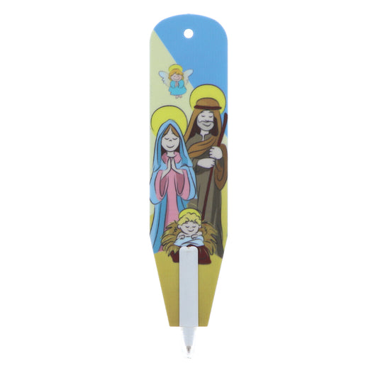 Penna Segnalibro con immagine Natale. Dimensioni 3x13 cm