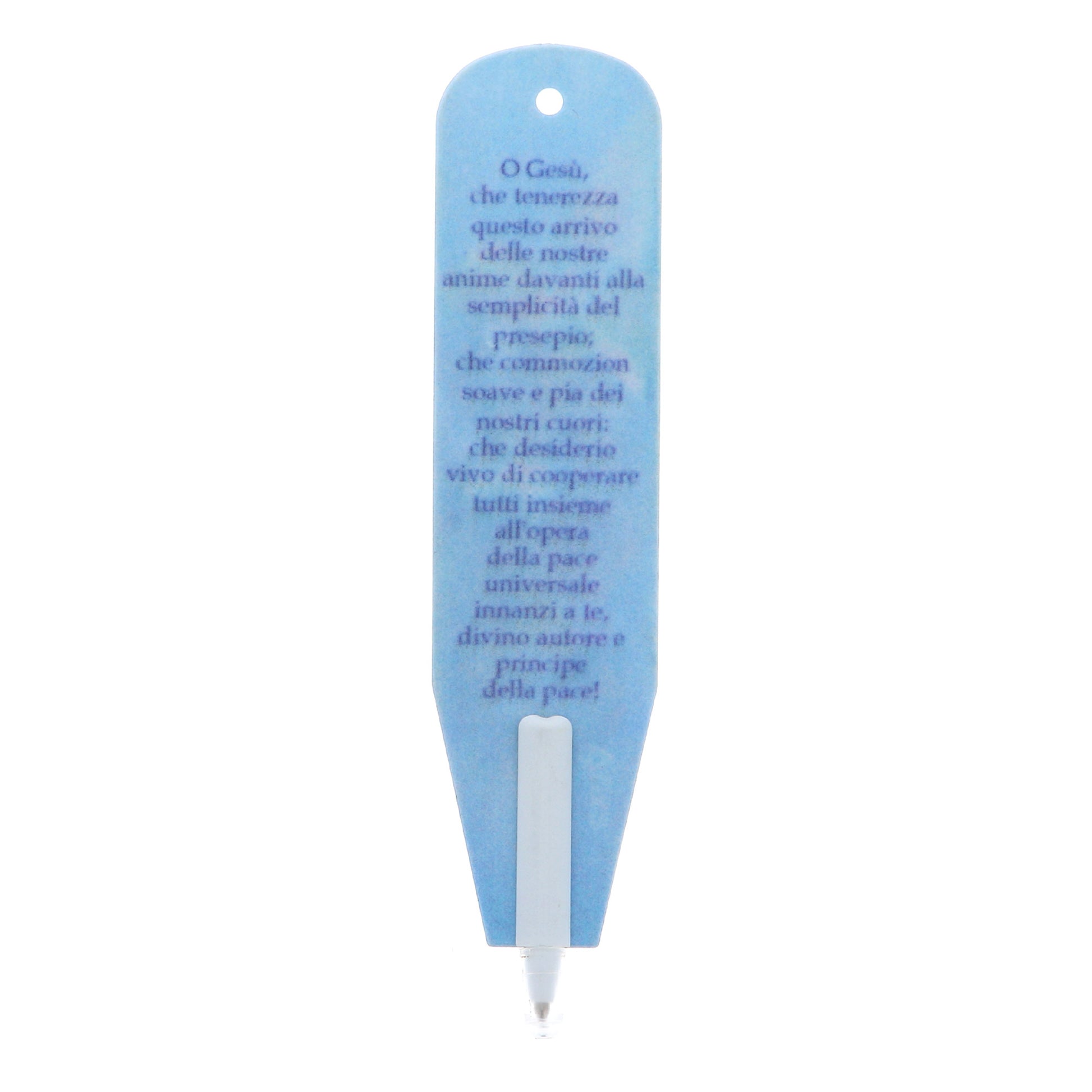 Penna Segnalibro con immagine Natale. Dimensioni 3x13 cm