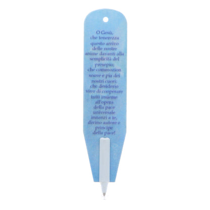 Penna Segnalibro con immagine Natale. Dimensioni 3x13 cm