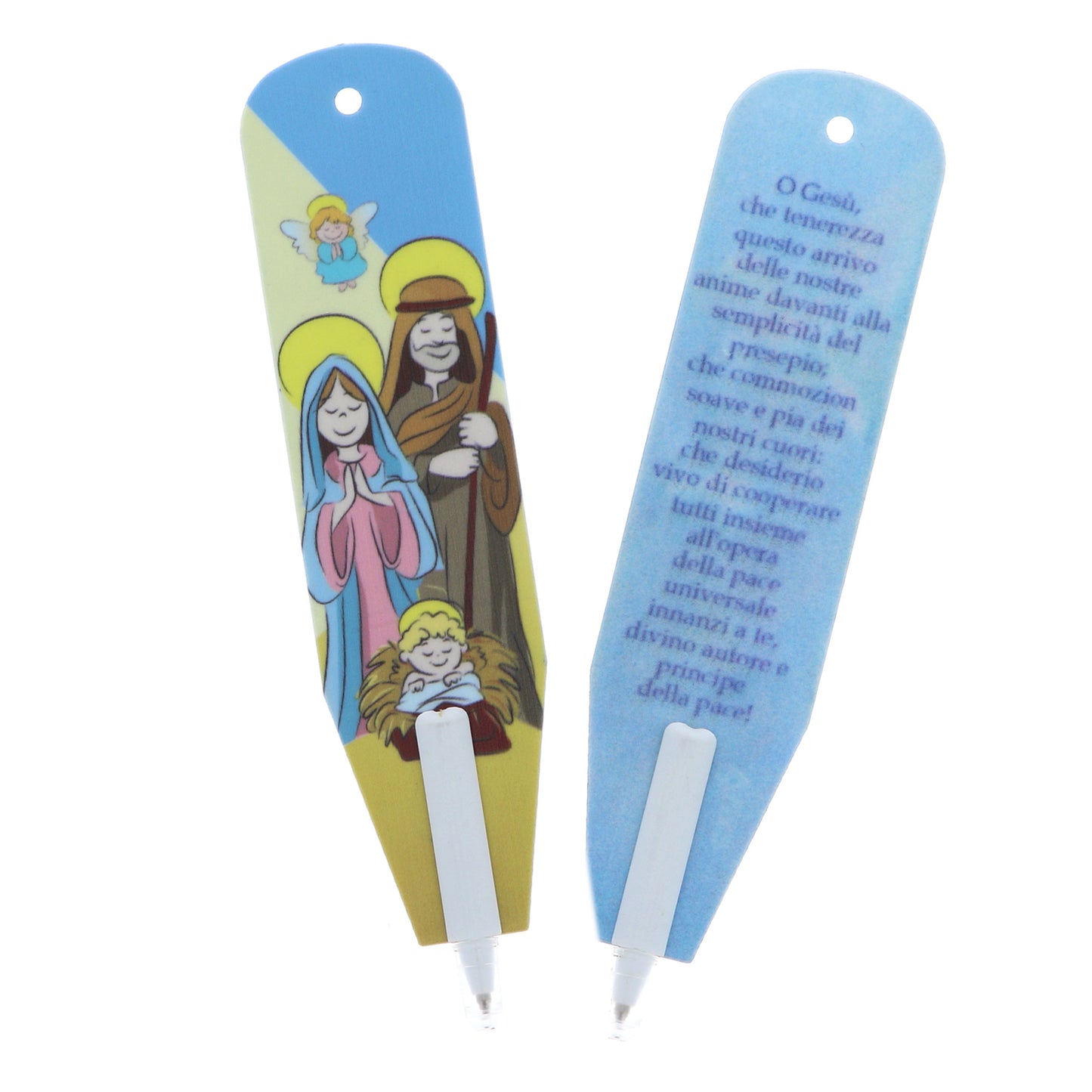 Penna Segnalibro con immagine Natale. Dimensioni 3x13 cm