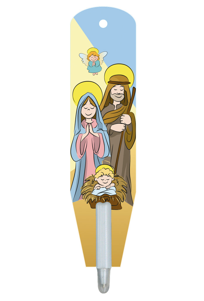 Penna Segnalibro con immagine Natale. Dimensioni 3x13 cm