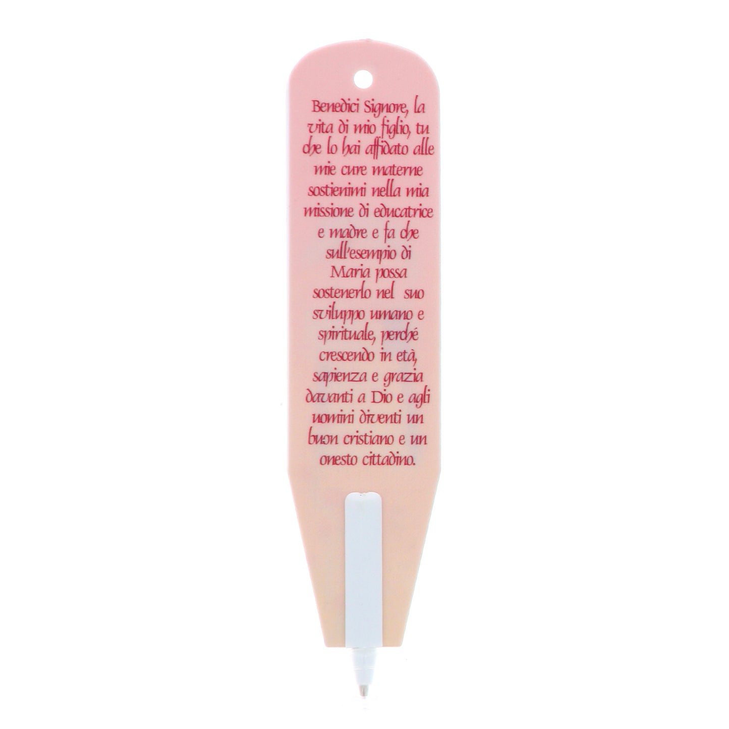 Penna Segnalibro con immagine Madonna con Bambino. Dimensioni 3x13 cm