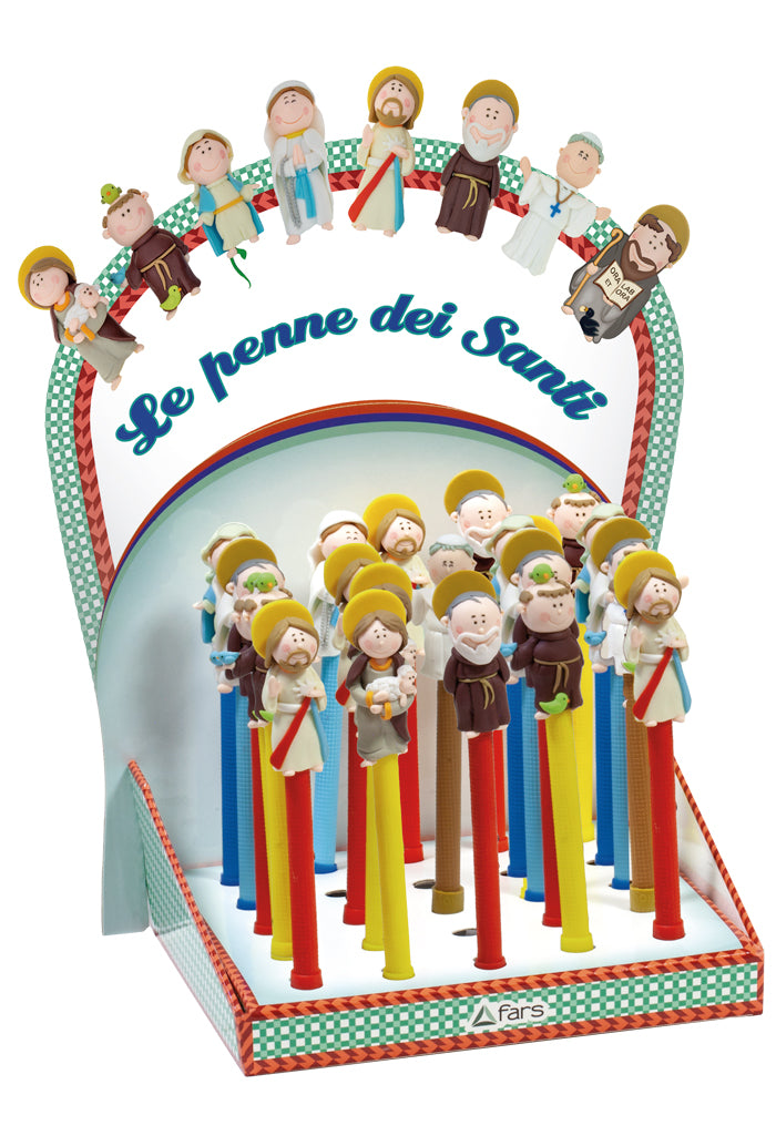 Penna dei Santi con raffigurazione Nostra Signora di Lourdes. Lunghezza 17 cm