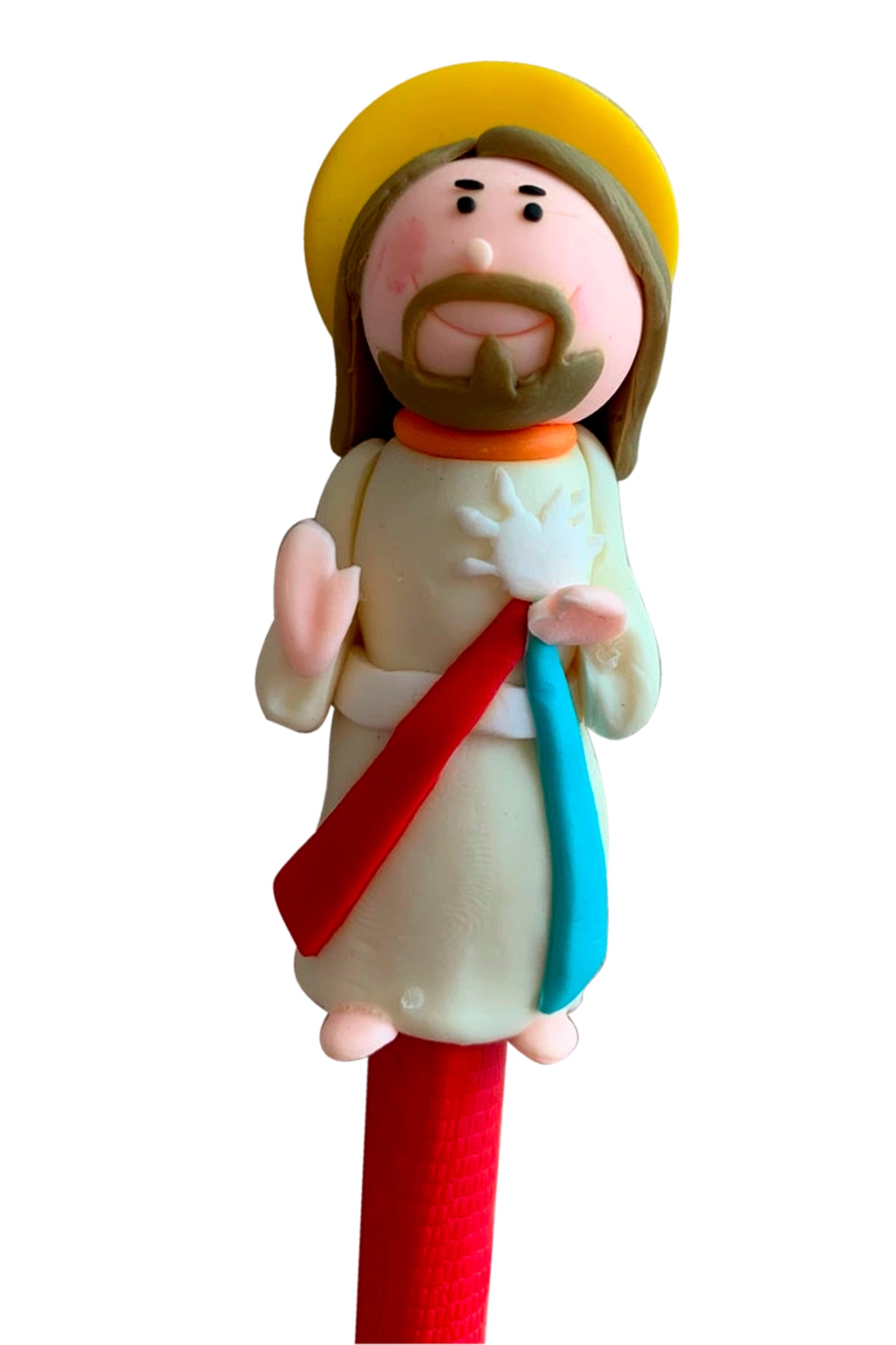 Penna dei Santi con raffigurazione Gesù Misericordioso. Lunghezza 17 cm