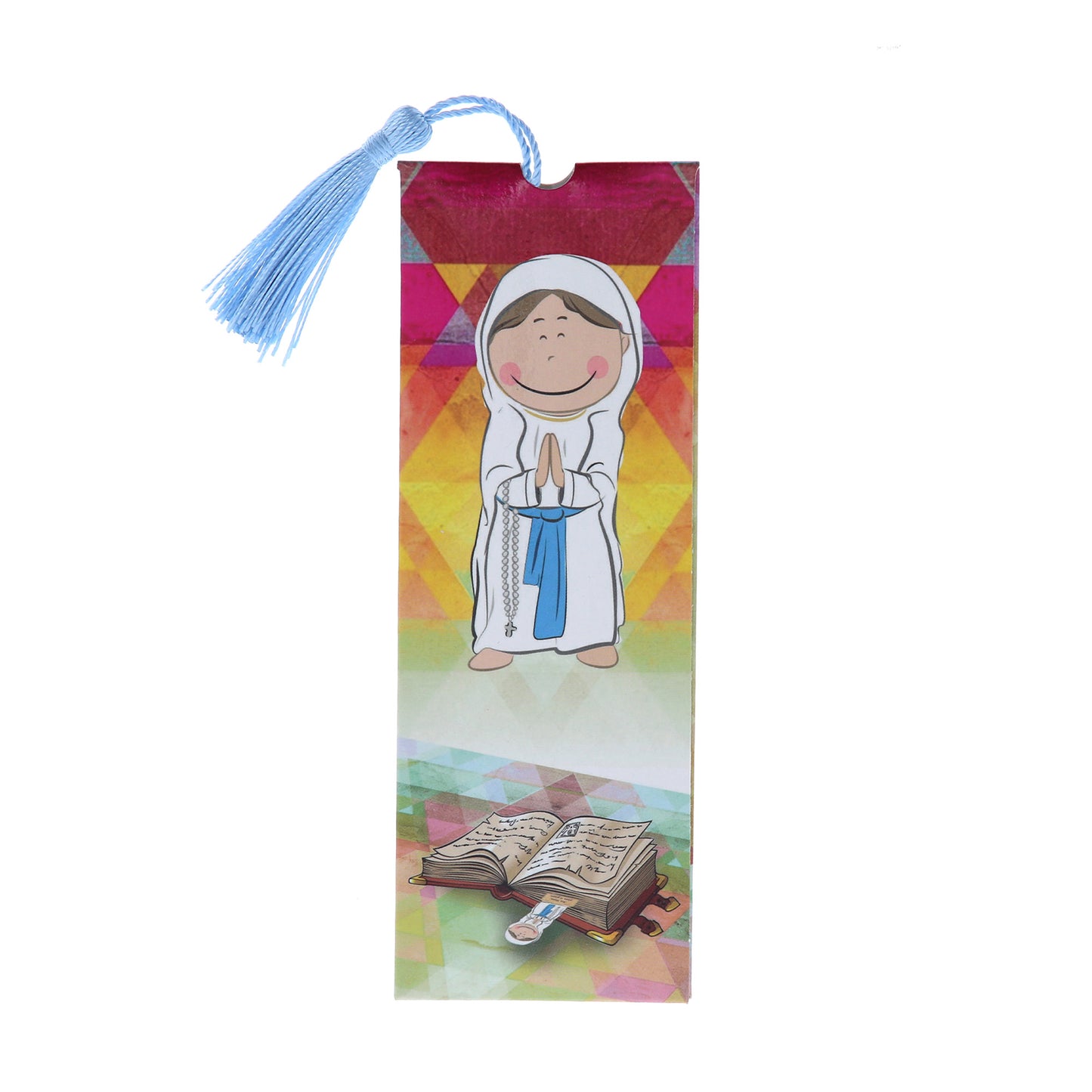 Segnalibro in polimero Nostra Signora di Lourdes. Dimensioni 4x15,5 cm