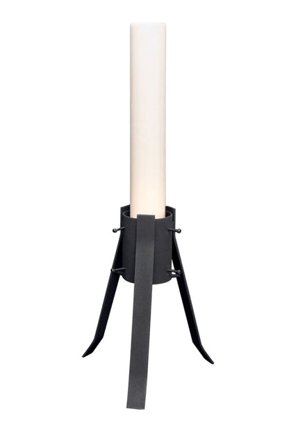 Portacero nero satinato. Altezza 40 cm