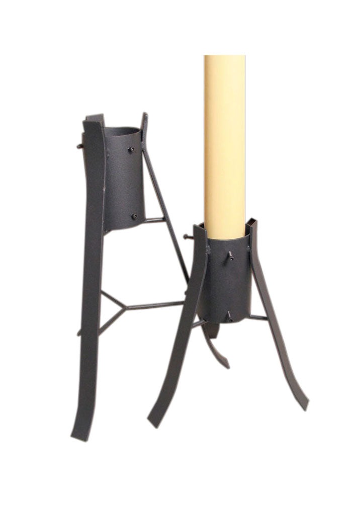 Portacero nero satinato. Altezza 40 cm