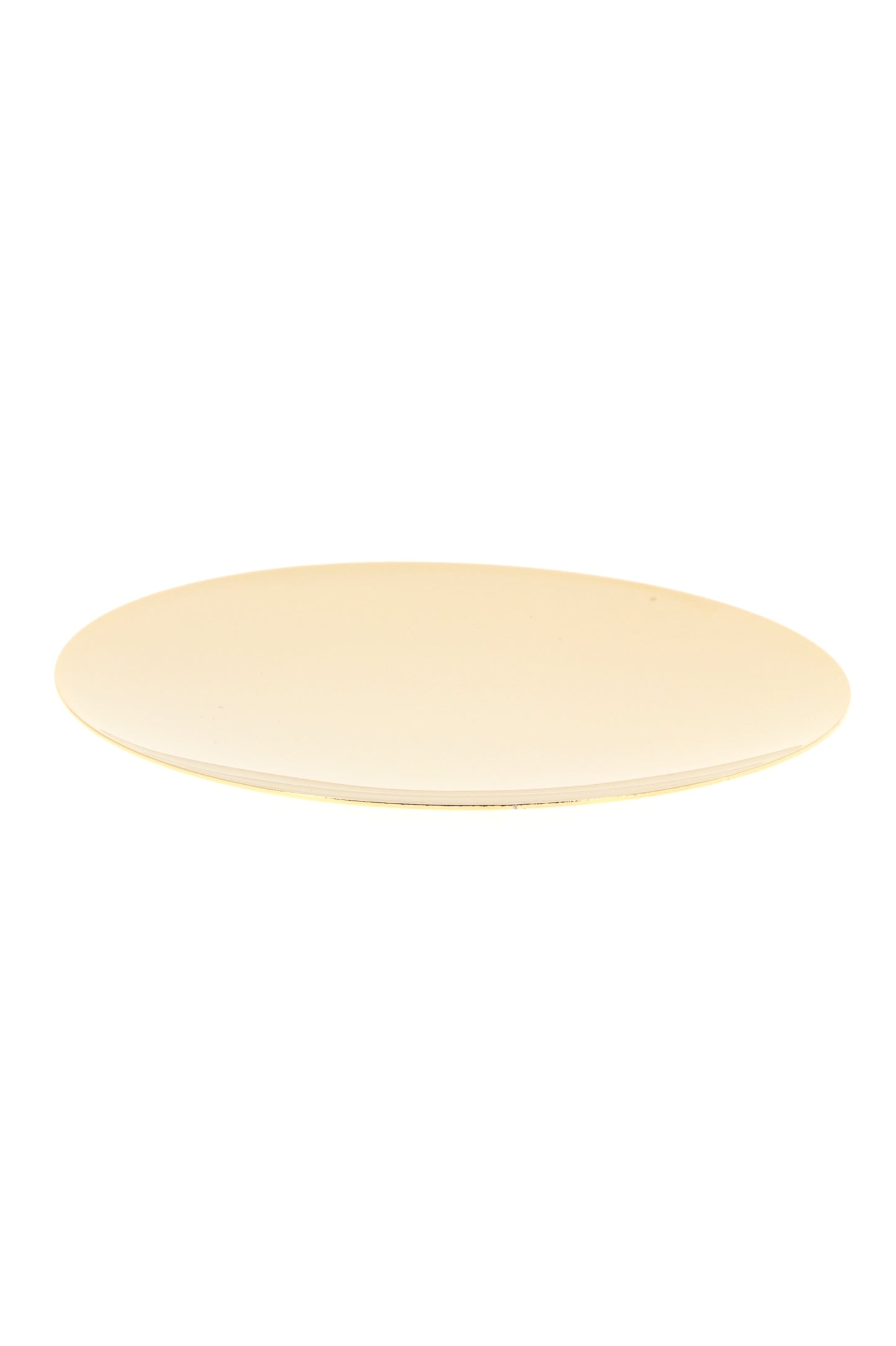 Patena in ottone dorato diametro 14 cm