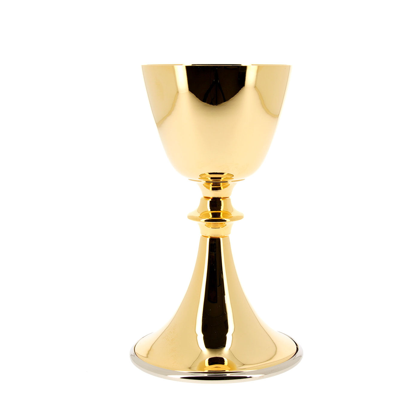 Calice in ottone dorato. Dimensioni 10x20,5