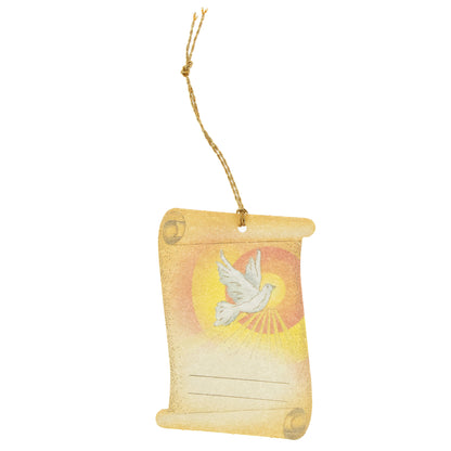 Confezione Cresima quadro pergamena e pergamena in carta da personalizzare. Dimensioni 8,5x7 cm