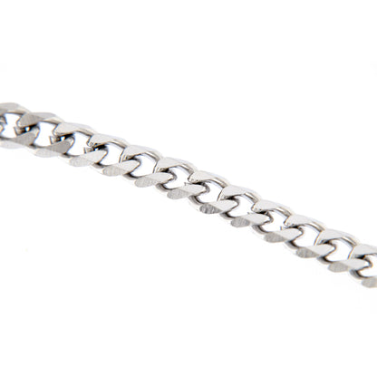 Bracciale in acciaio con croce san Benedetto. Lunghezza 22 cm