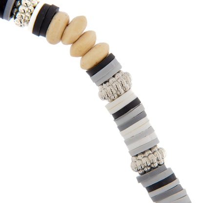 Bracciale elastico in gomma e legno