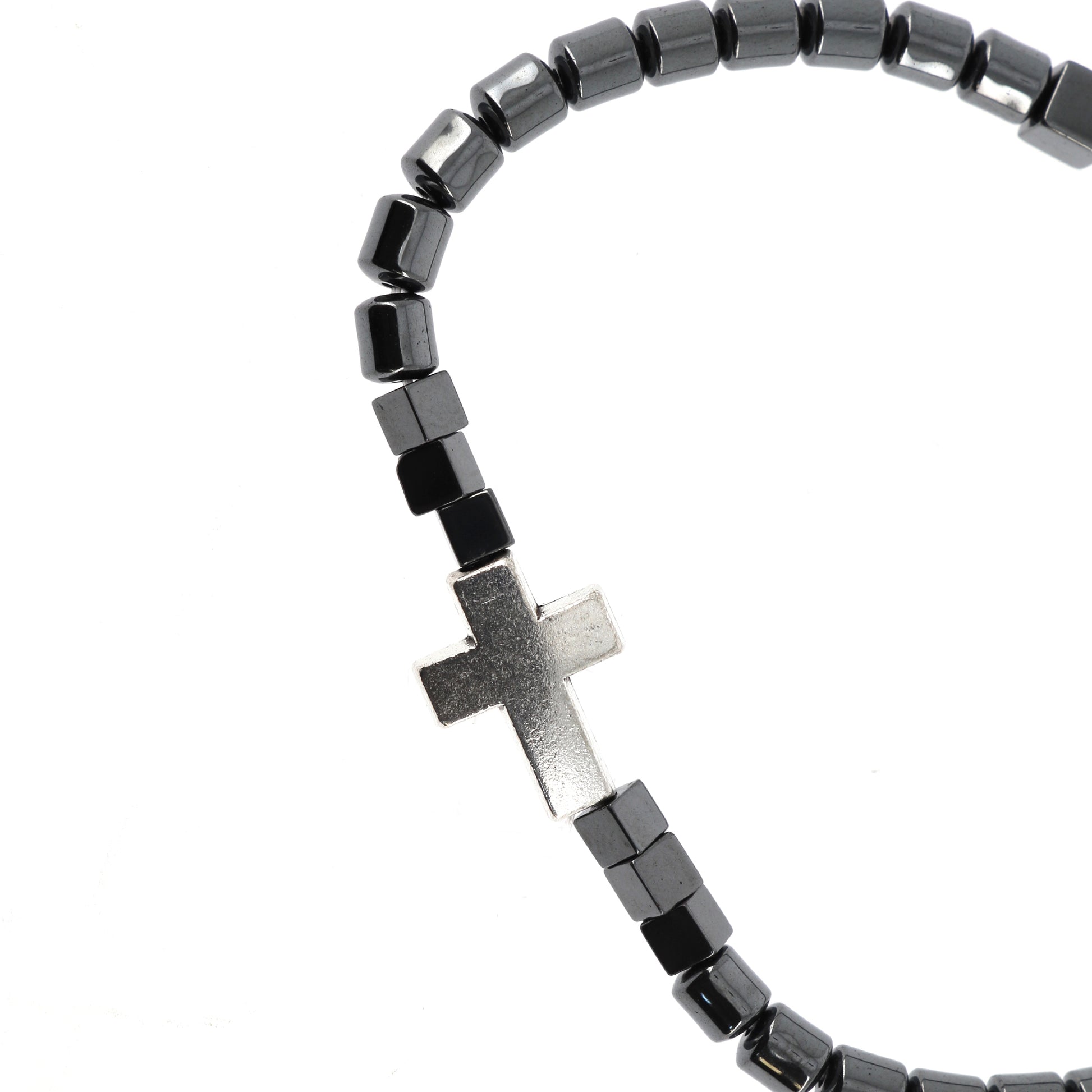 Bracciale elasticizzato in pietra dura ematite