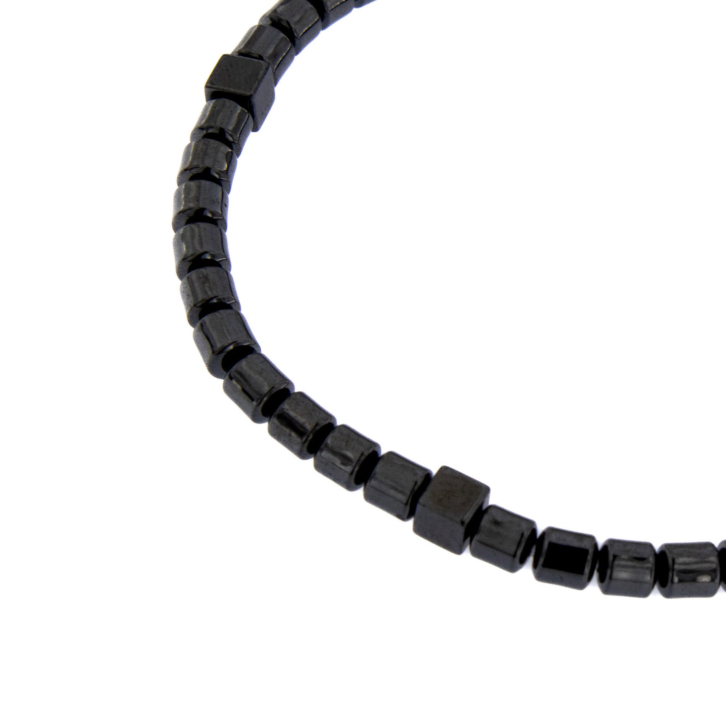 Bracciale elasticizzato in pietra dura ematite
