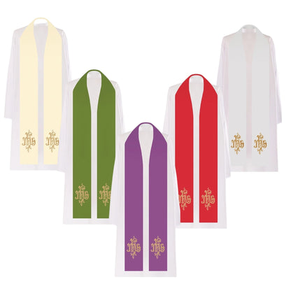 Stola sacerdotale con simbolo JHS dorato