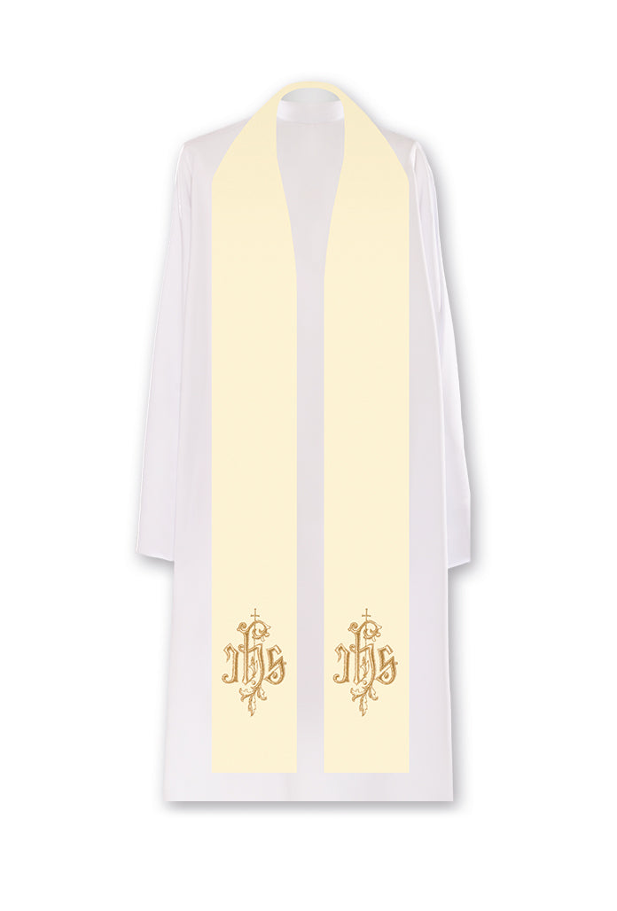 Stola sacerdotale con simbolo JHS dorato
