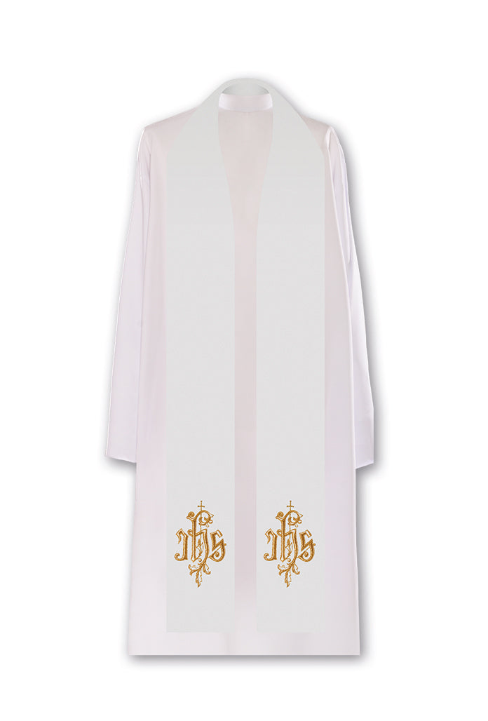 Stola sacerdotale con simbolo JHS dorato