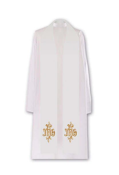 Stola sacerdotale con simbolo JHS dorato