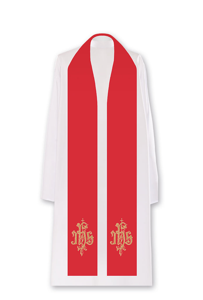 Stola sacerdotale con simbolo JHS dorato
