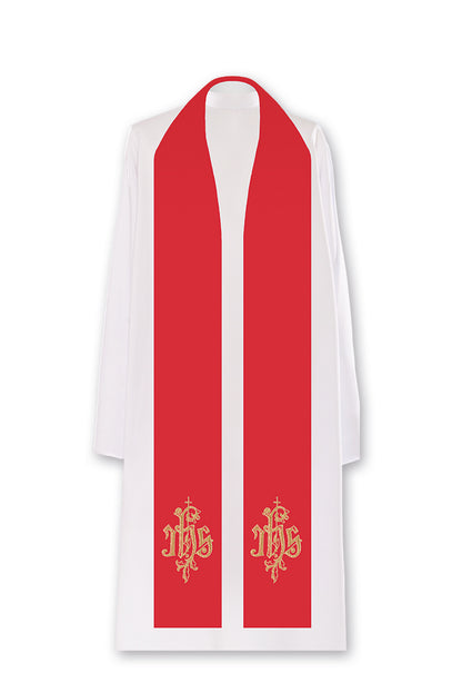 Stola sacerdotale con simbolo JHS dorato