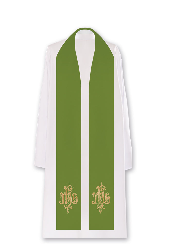 Stola sacerdotale con simbolo JHS dorato