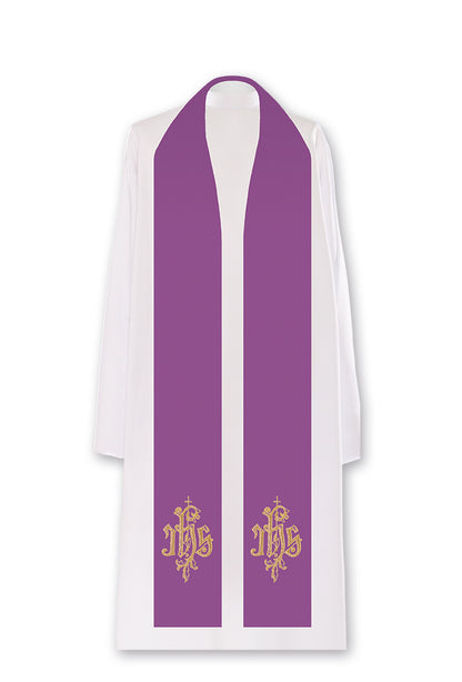 Stola sacerdotale con simbolo JHS dorato