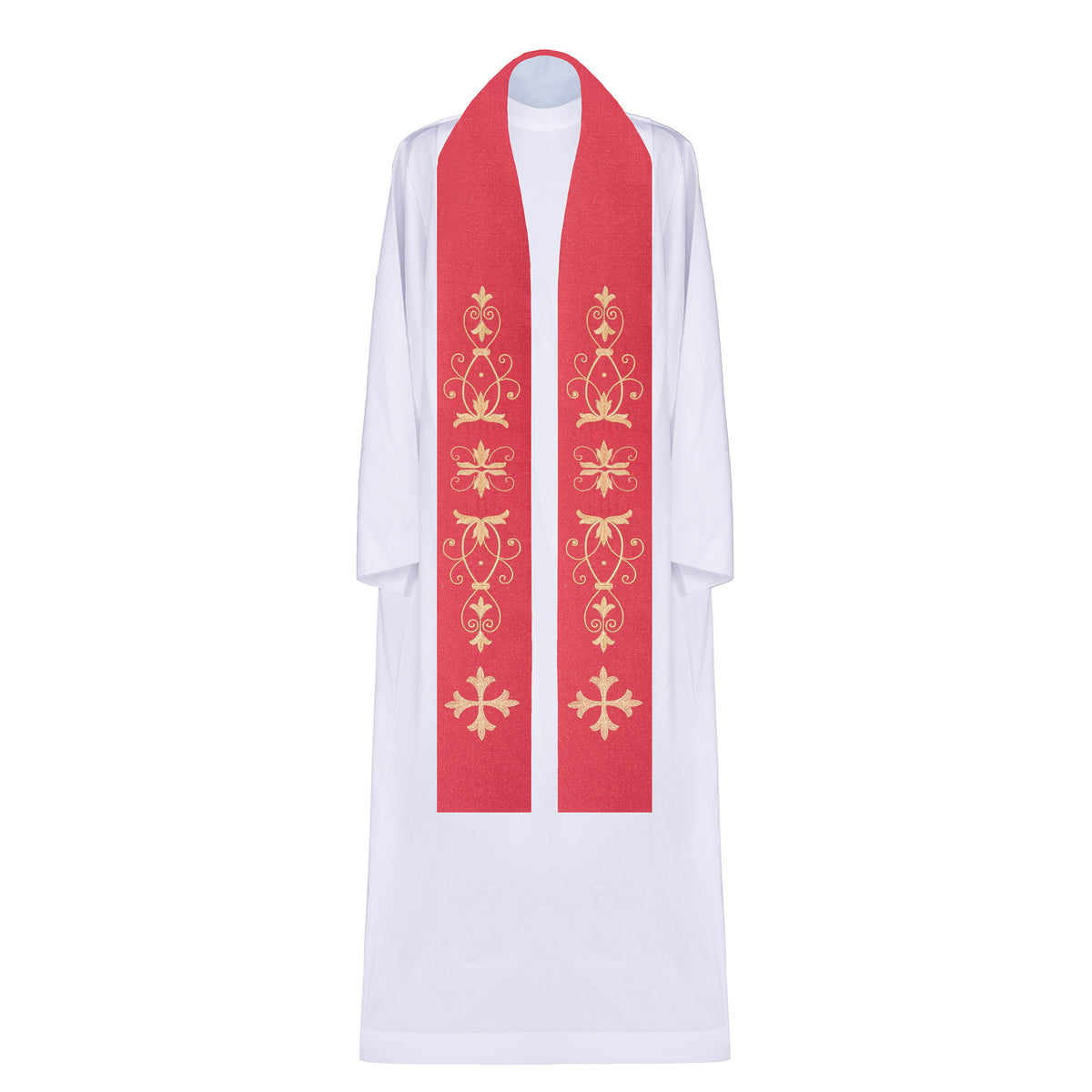 Stola sacerdotale con ricamo dorato Croce