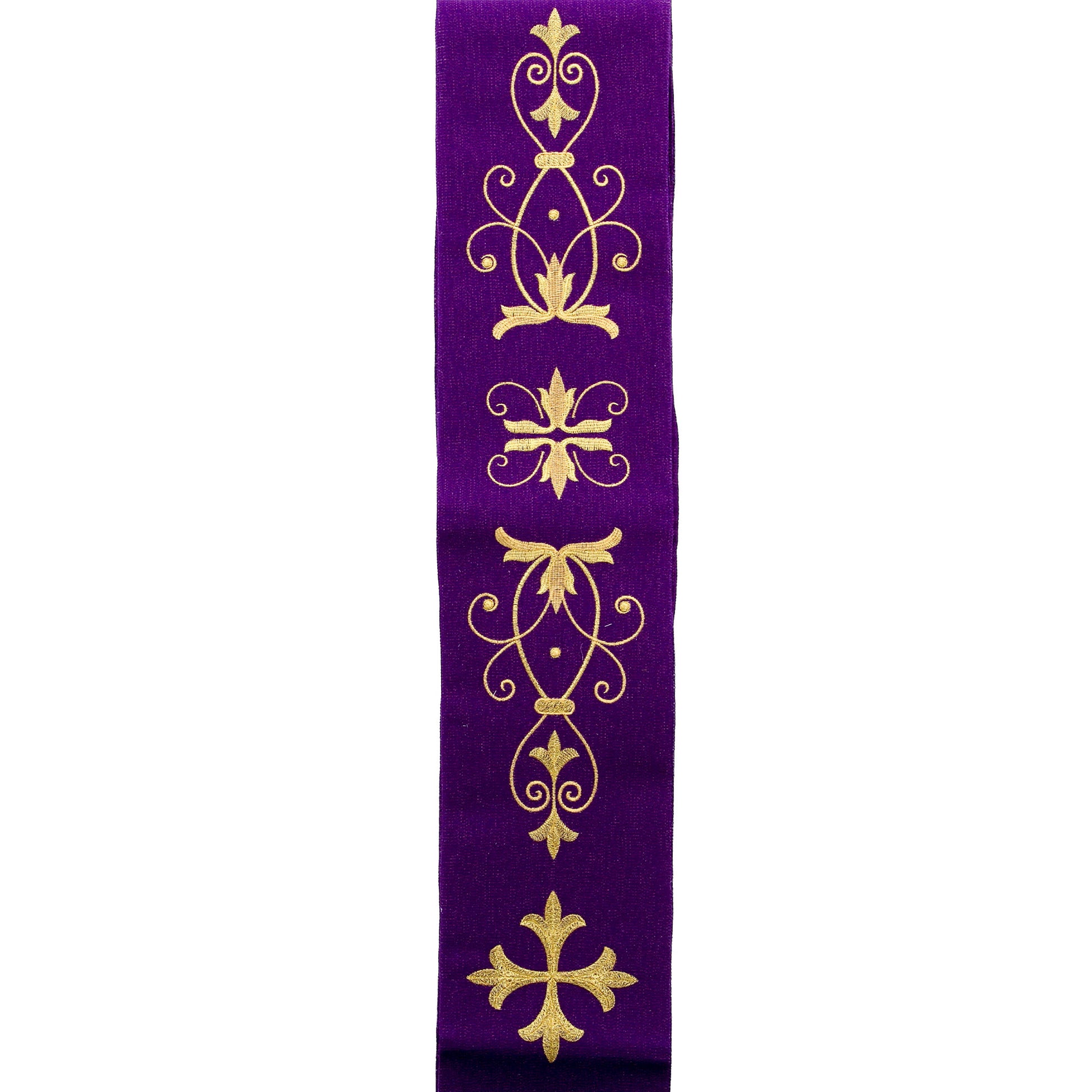 Stola sacerdotale con ricamo dorato Croce