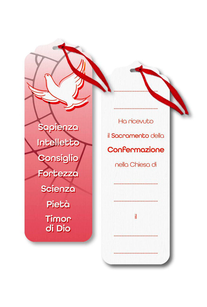Segnalibro Cresima. Dimensioni 5x15 cm