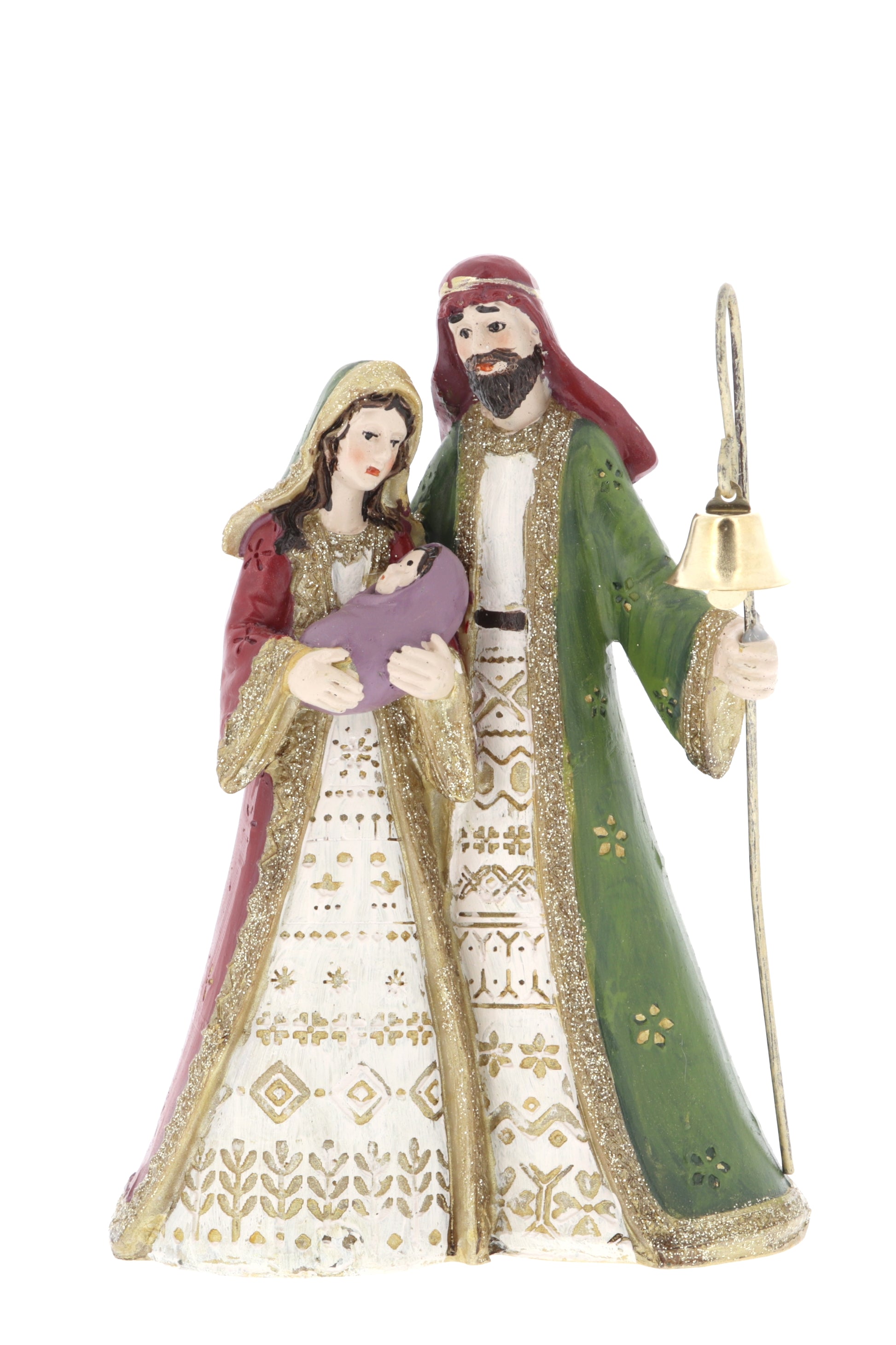 Set presepe composto da 4 pezzi in resina. Altezza 18,3 cm