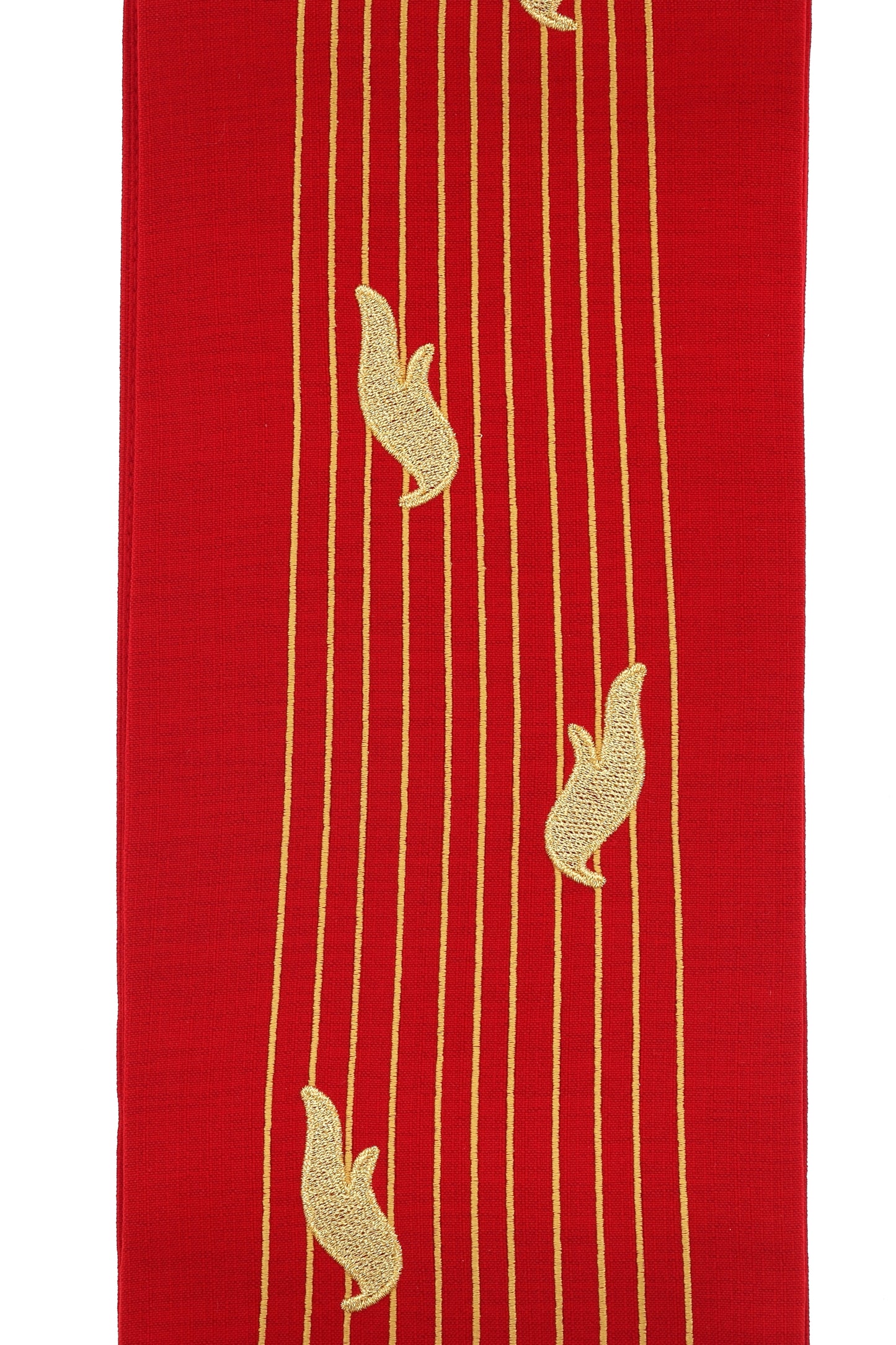 Stolone sacerdotale rosso con ricamo dorato Spirito Santo