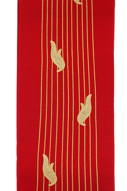 Stolone sacerdotale rosso con ricamo dorato Spirito Santo