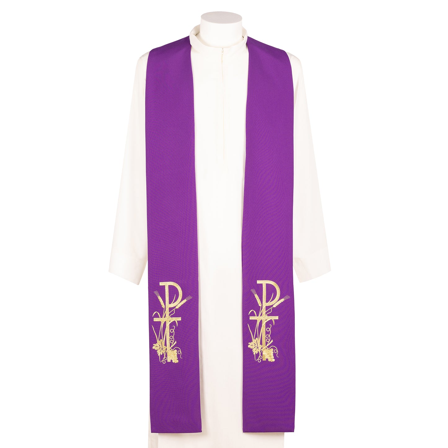 Stola sacerdotale con ricamo simbolo Pax e Croce