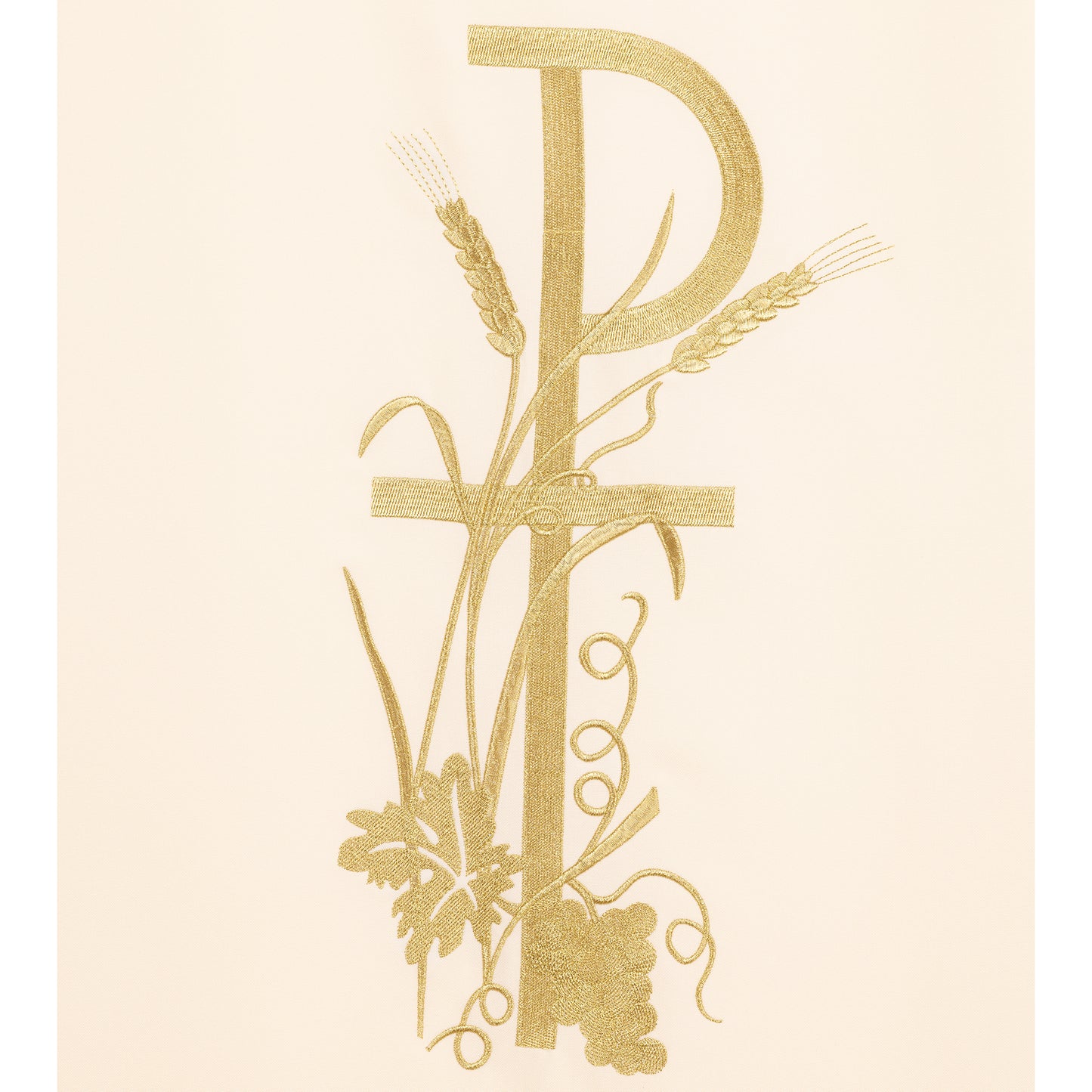Coprileggio con ricamo Pax e croce. Dimensioni 55x250 cm