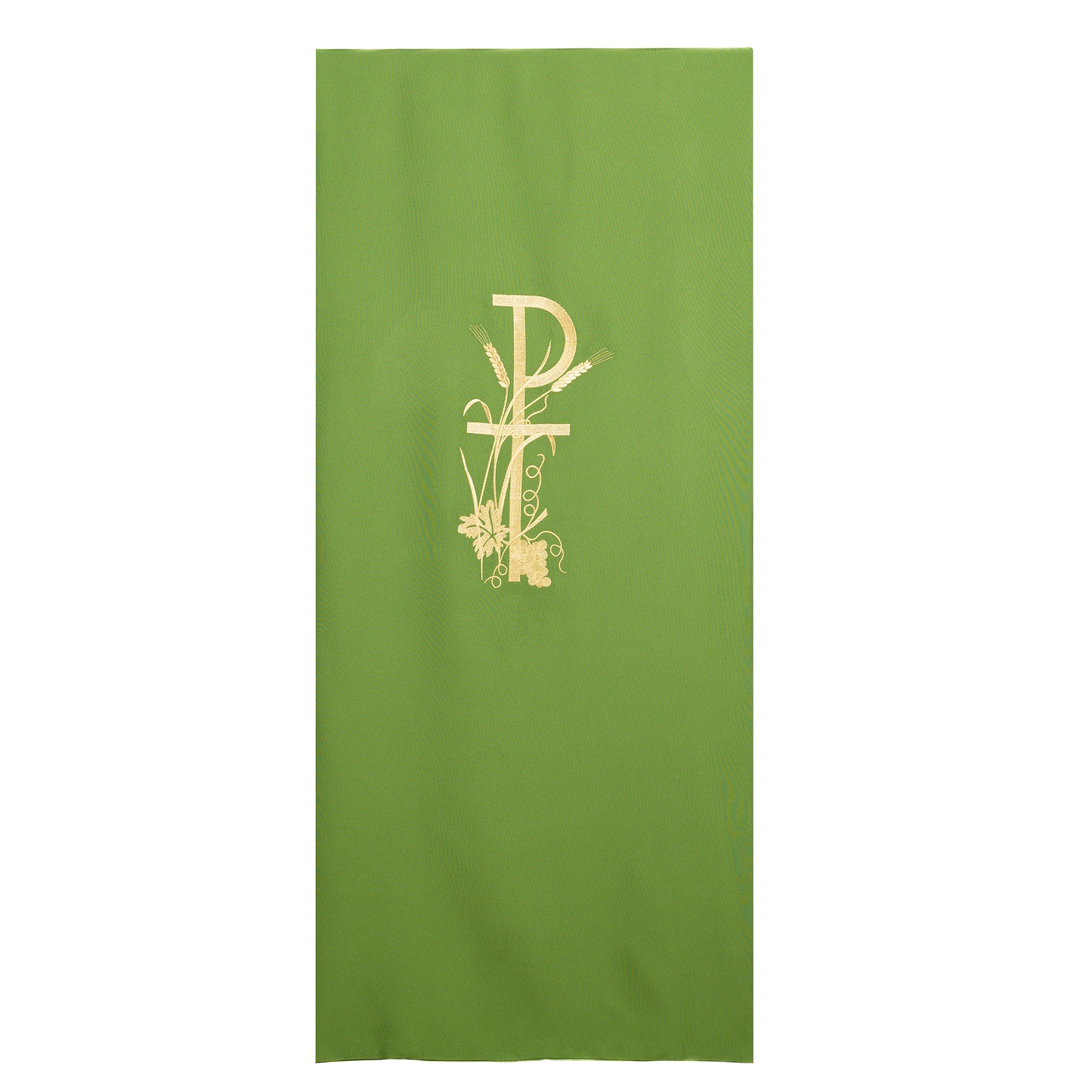 Coprileggio con ricamo Pax e croce. Dimensioni 55x250 cm